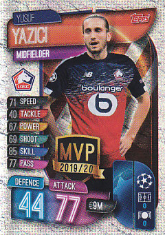 Yusuf Yazici LOSC Lille 2019/20 Topps Match Attax CL MVP 2019/20 #C LIL